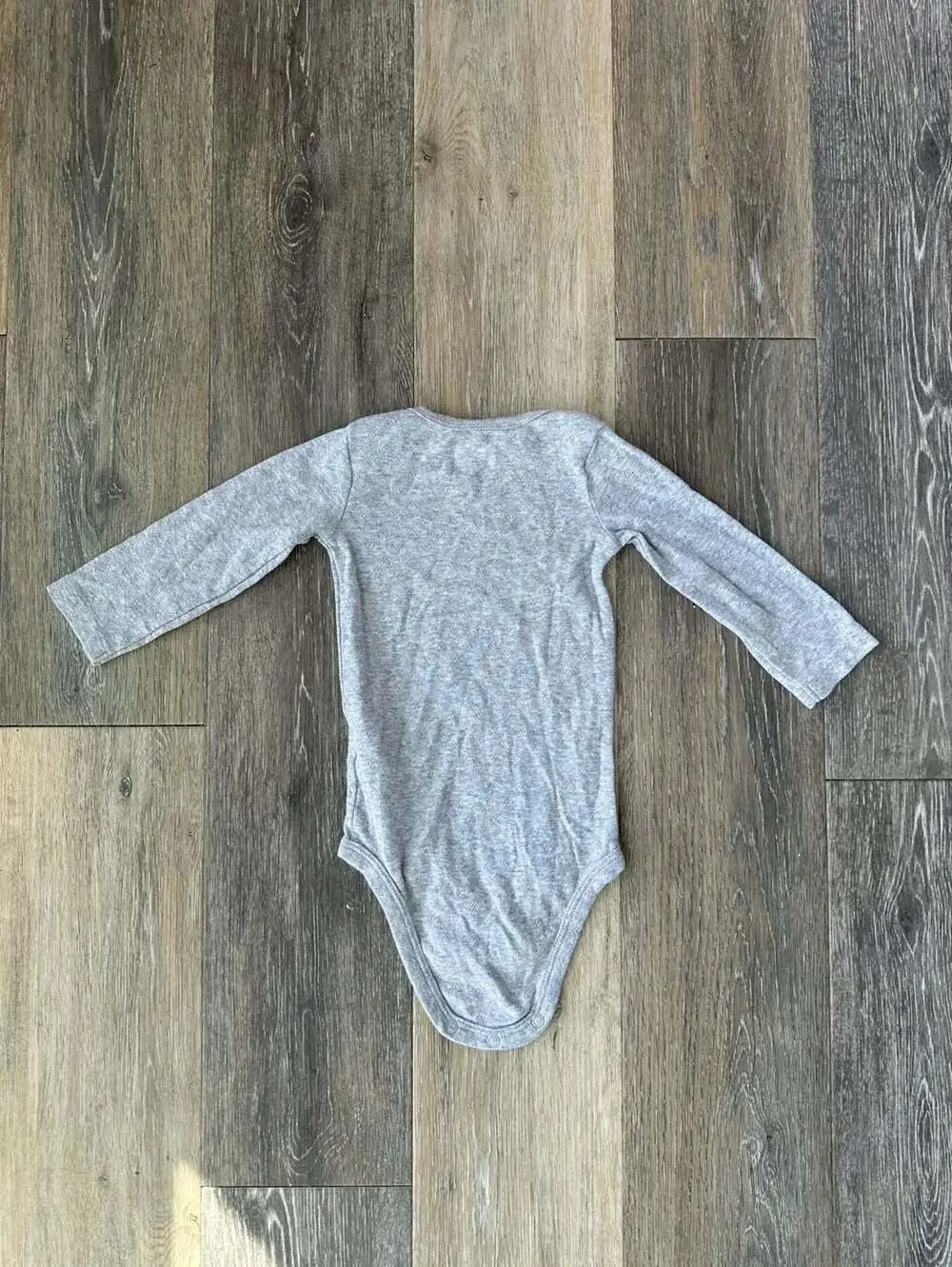 Carter's Baby Girl Gray Pointelle Long Sleeve Bodysuit 12M